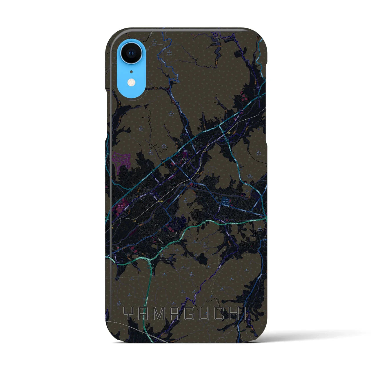 【山口(山口県)】地図柄iPhoneケース(バックカバータイプ)