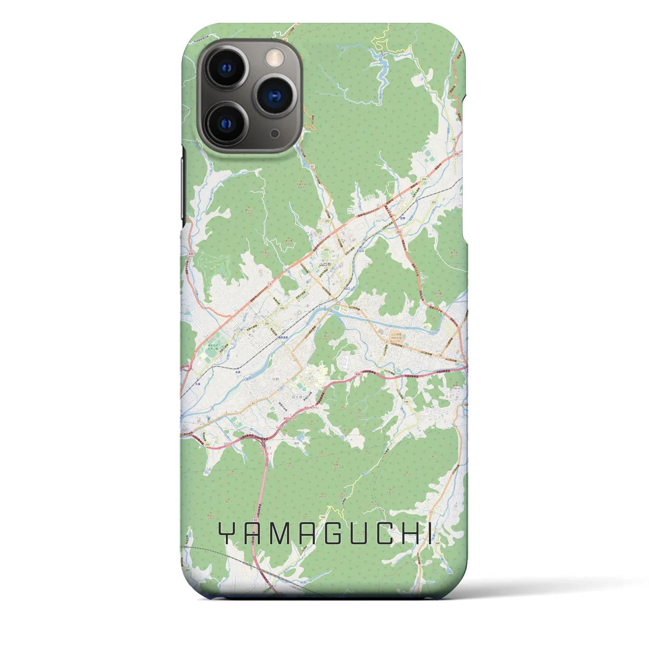 【山口(山口県)】地図柄iPhoneケース(バックカバータイプ)