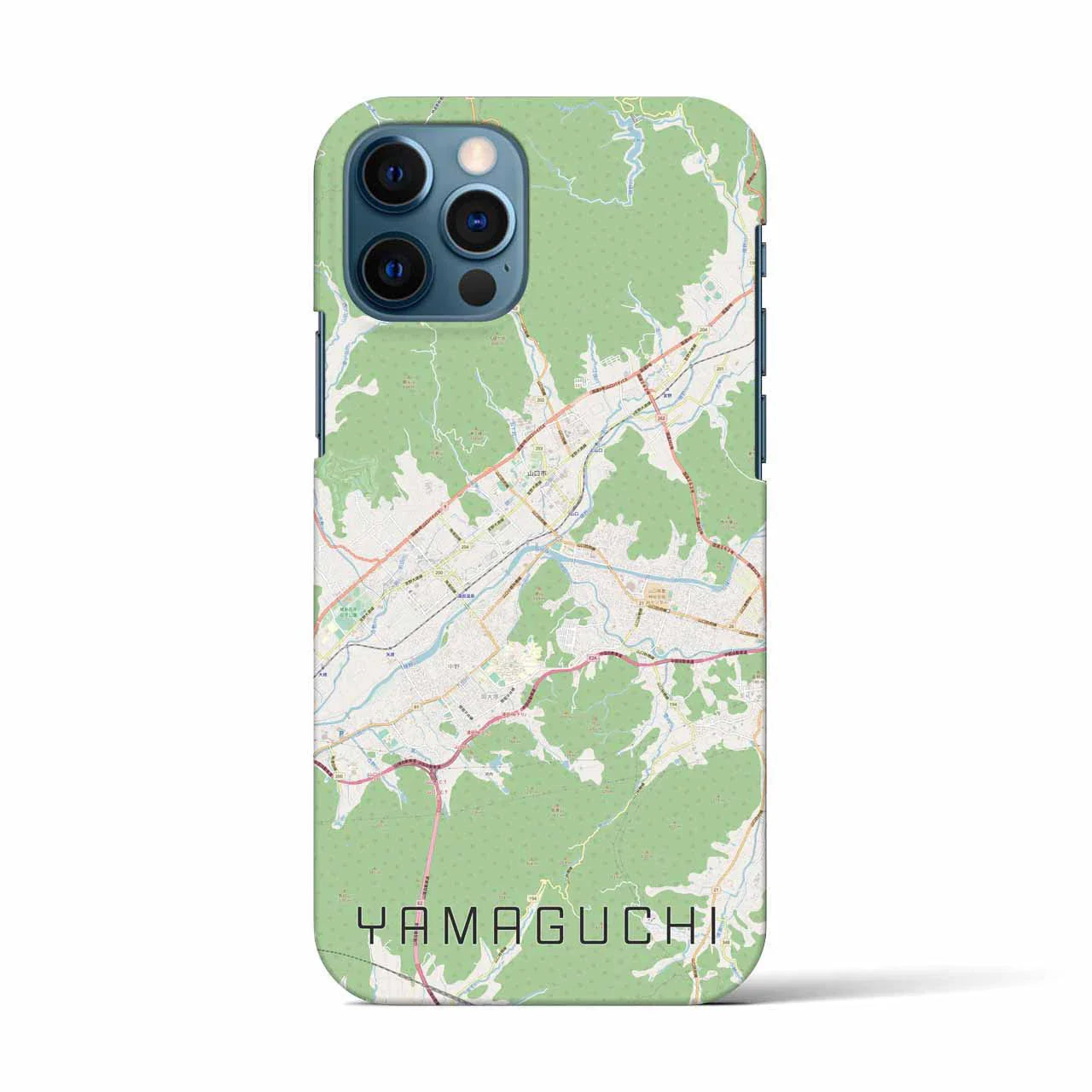 【山口(山口県)】地図柄iPhoneケース(バックカバータイプ)