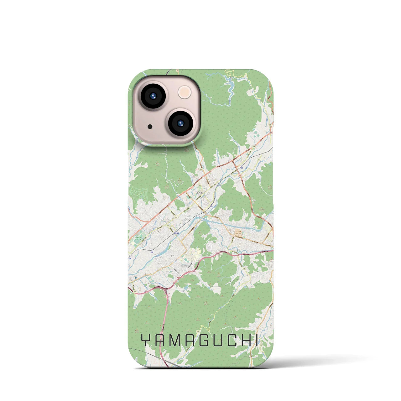 【山口(山口県)】地図柄iPhoneケース(バックカバータイプ)