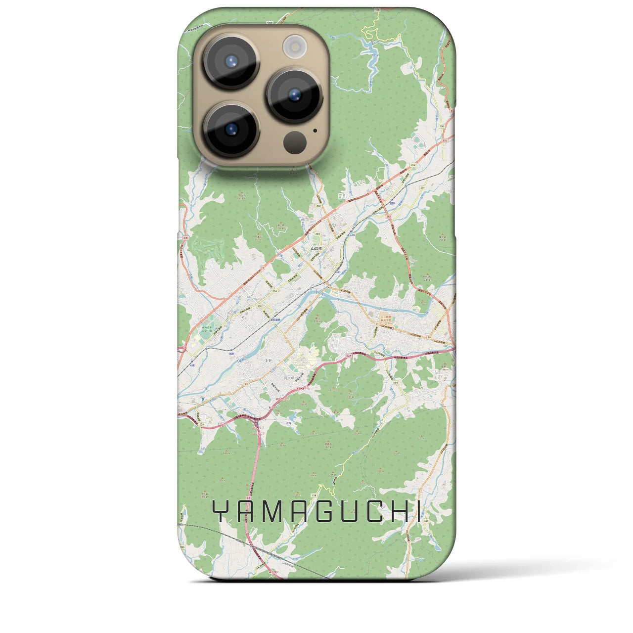 【山口(山口県)】地図柄iPhoneケース(バックカバータイプ)