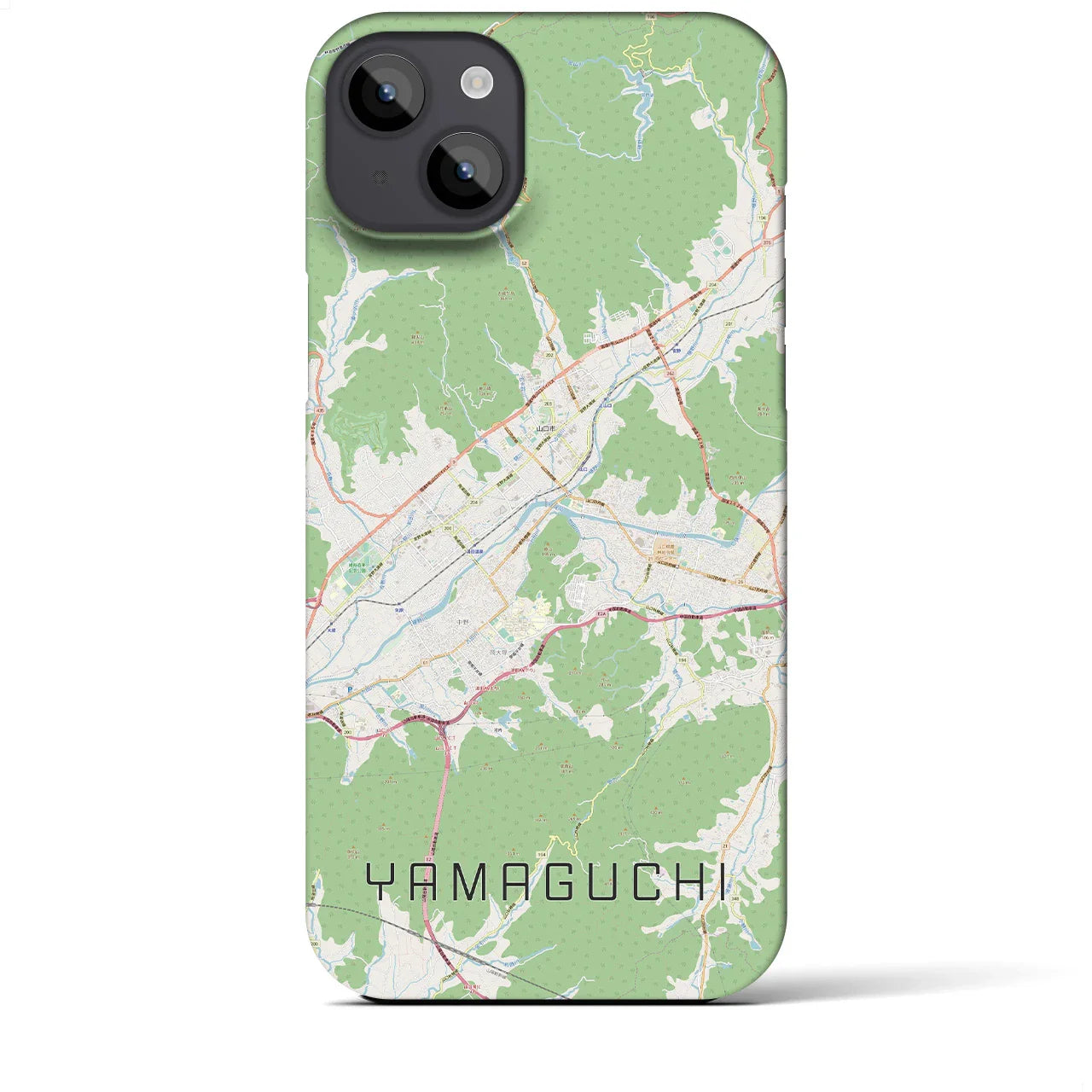 【山口(山口県)】地図柄iPhoneケース(バックカバータイプ)