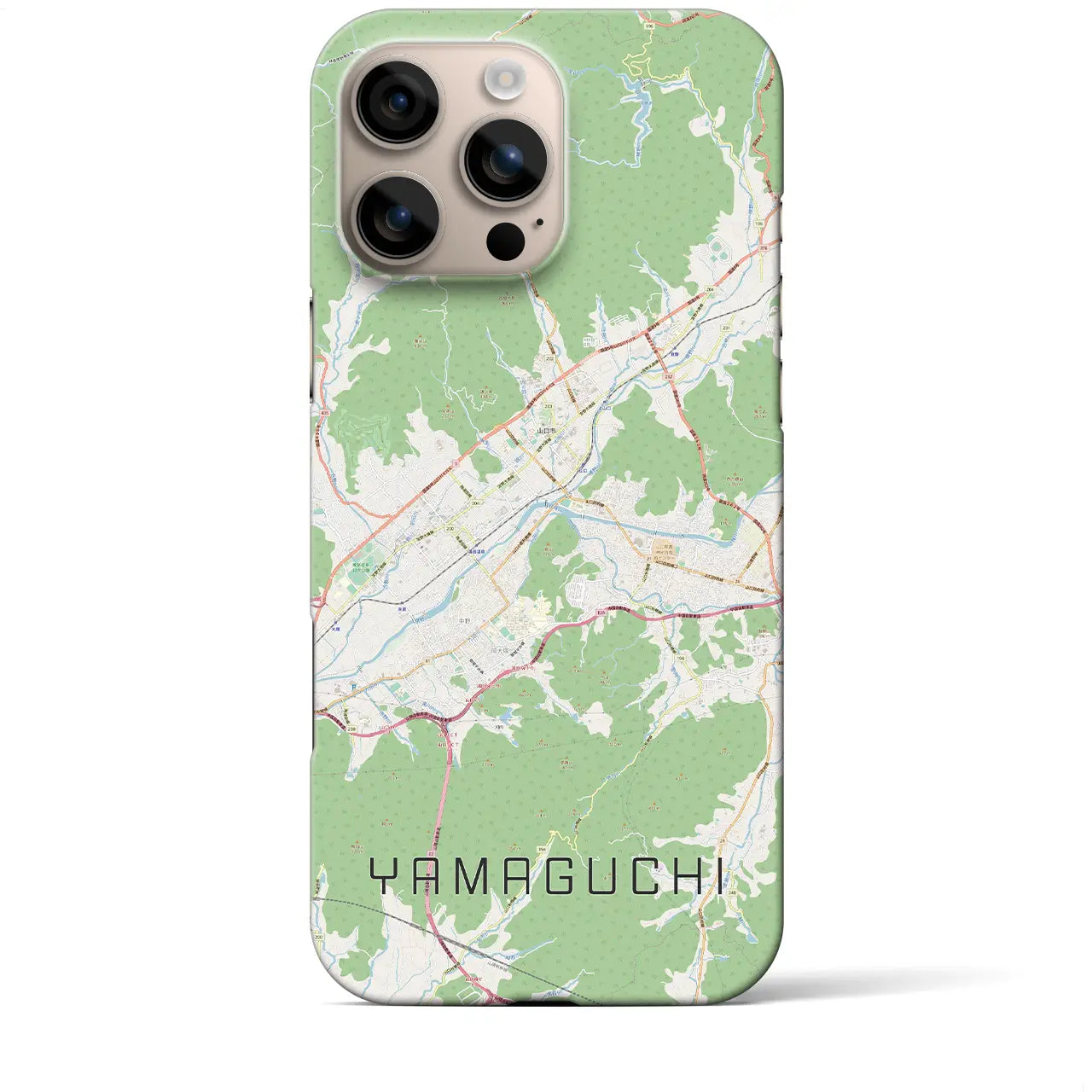 【山口(山口県)】地図柄iPhoneケース(バックカバータイプ)