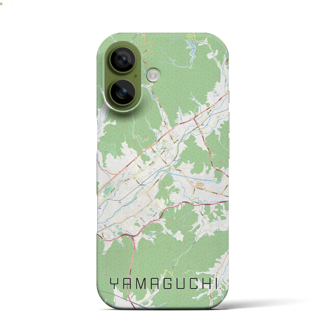 【山口(山口県)】地図柄iPhoneケース(バックカバータイプ)