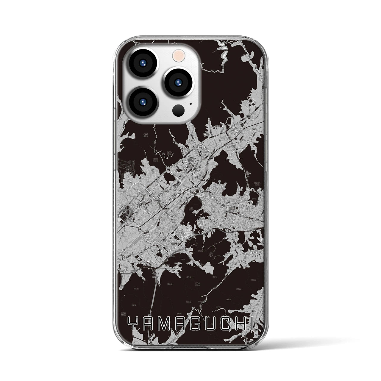 【山口(山口県)】地図柄iPhoneケース(クリアタイプ)
