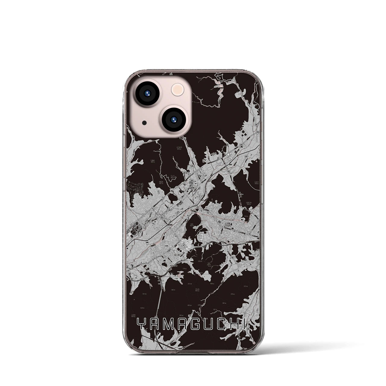 【山口(山口県)】地図柄iPhoneケース(クリアタイプ)