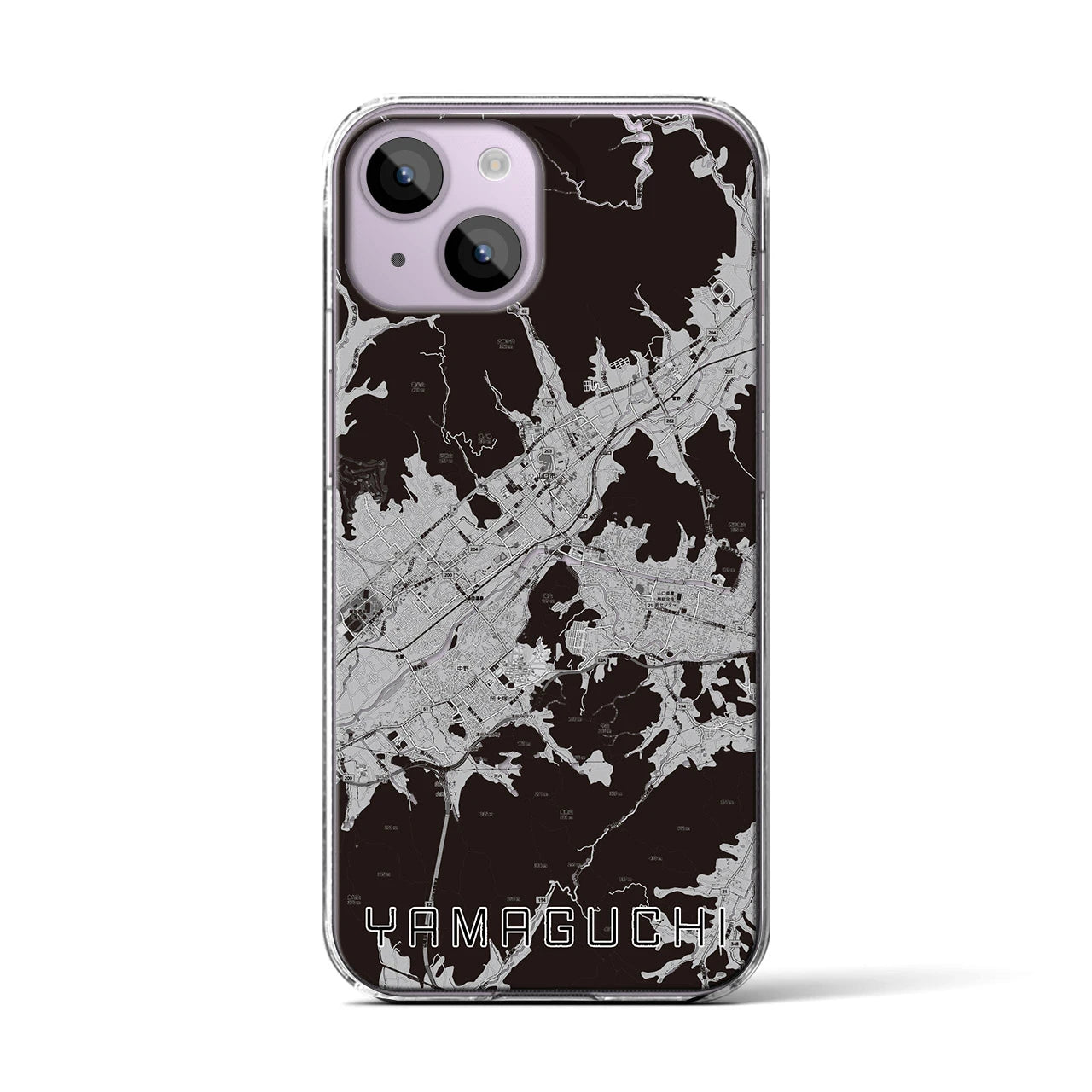 【山口(山口県)】地図柄iPhoneケース(クリアタイプ)