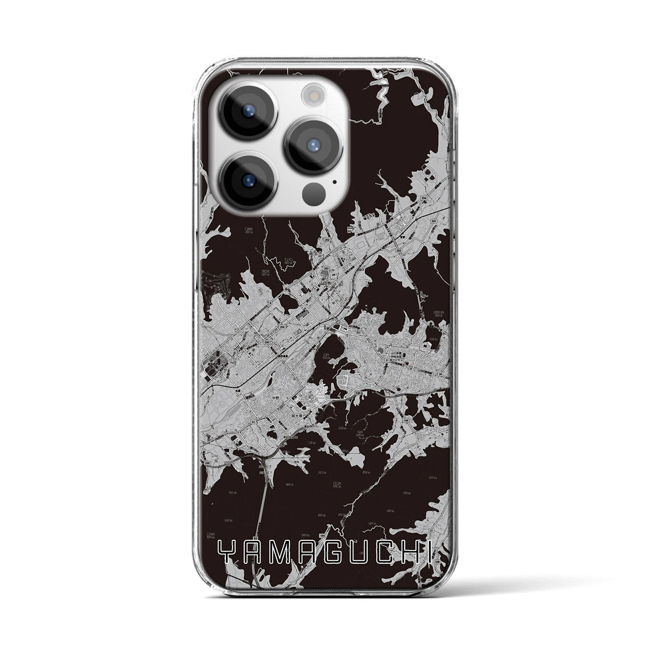 【山口(山口県)】地図柄iPhoneケース(クリアタイプ)