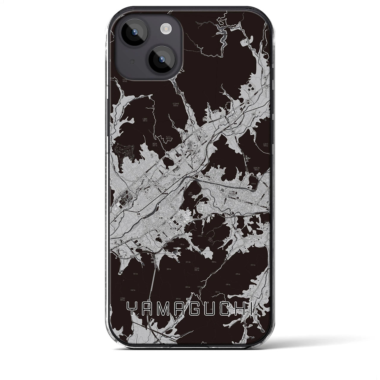 【山口(山口県)】地図柄iPhoneケース(クリアタイプ)
