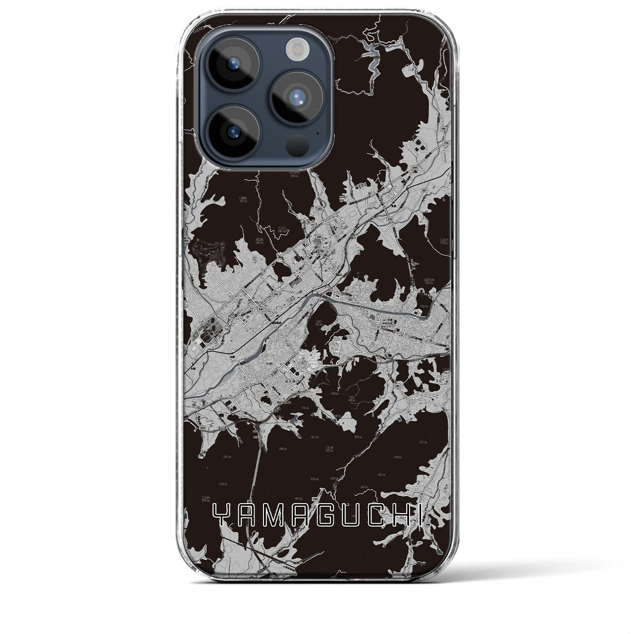 【山口(山口県)】地図柄iPhoneケース(クリアタイプ)
