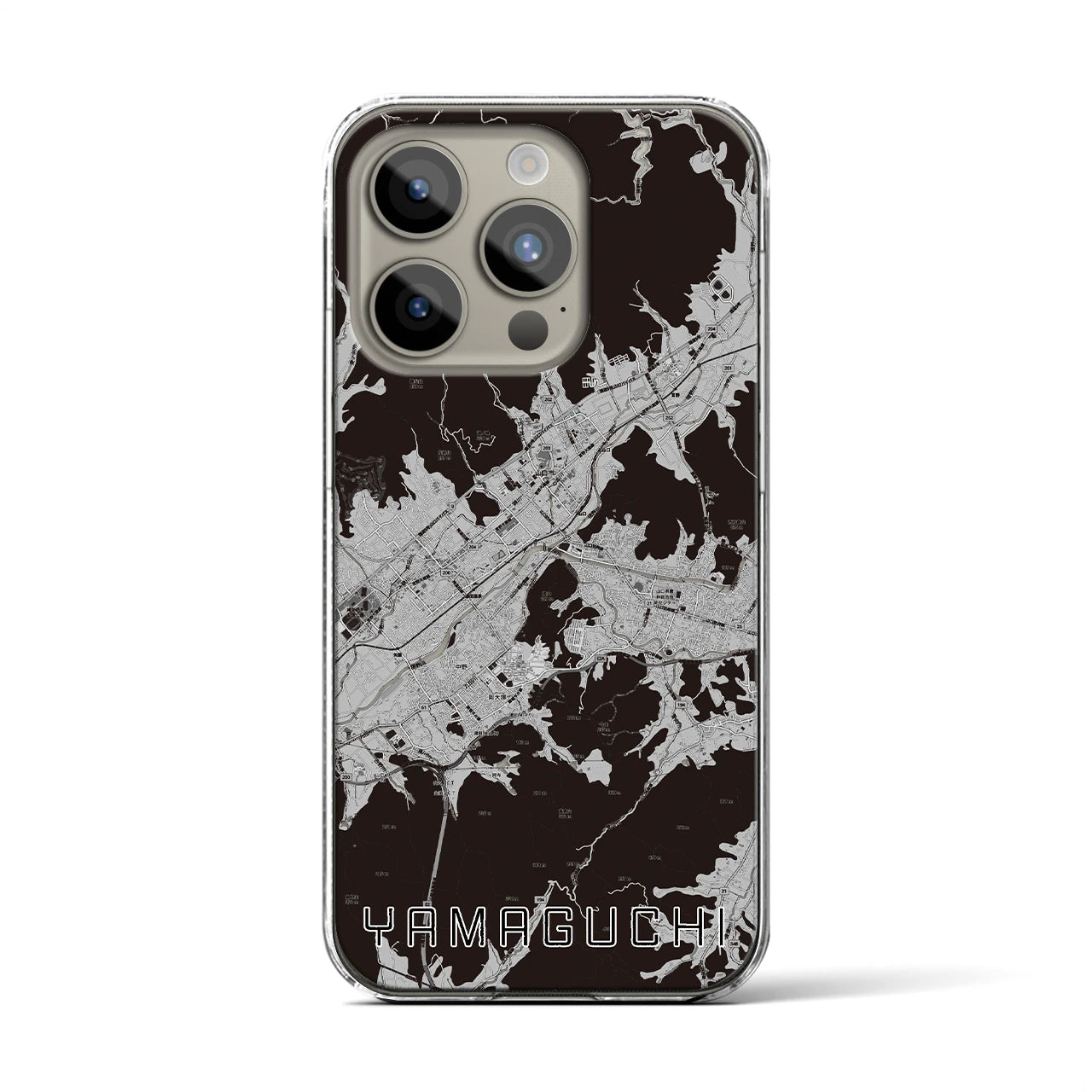 【山口(山口県)】地図柄iPhoneケース(クリアタイプ)