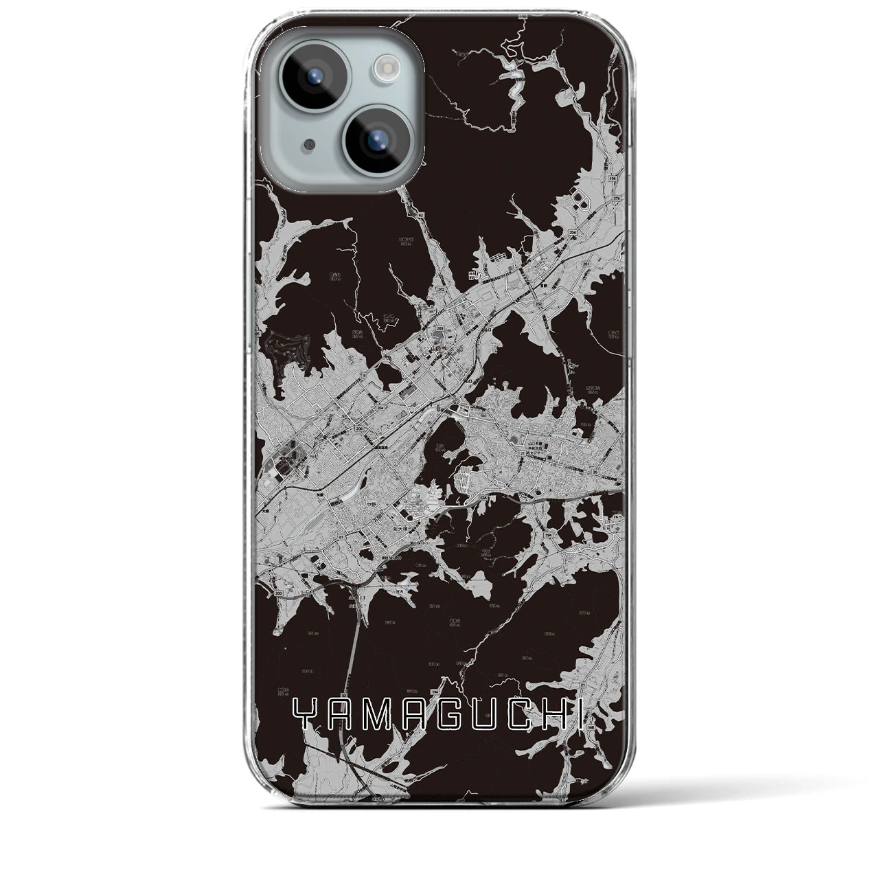 【山口(山口県)】地図柄iPhoneケース(クリアタイプ)