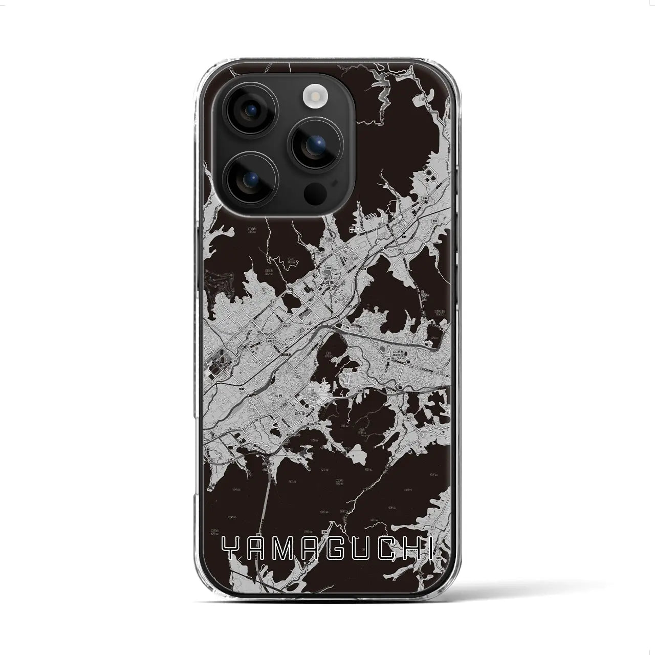 【山口(山口県)】地図柄iPhoneケース(クリアタイプ)
