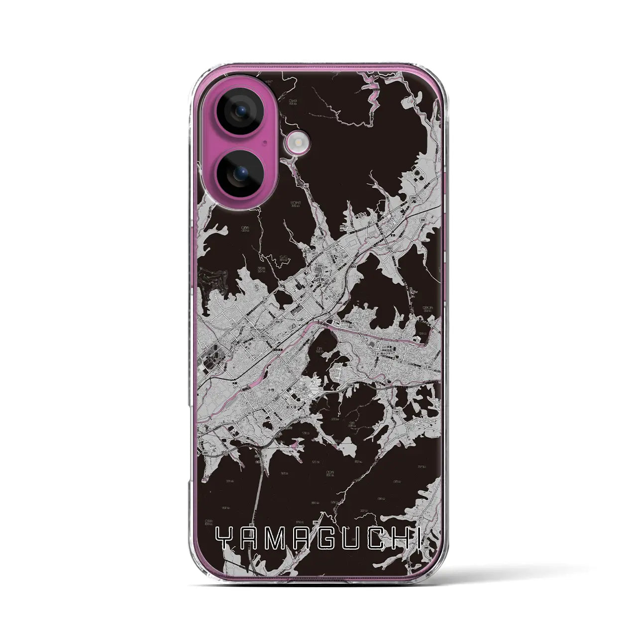 【山口(山口県)】地図柄iPhoneケース(クリアタイプ)