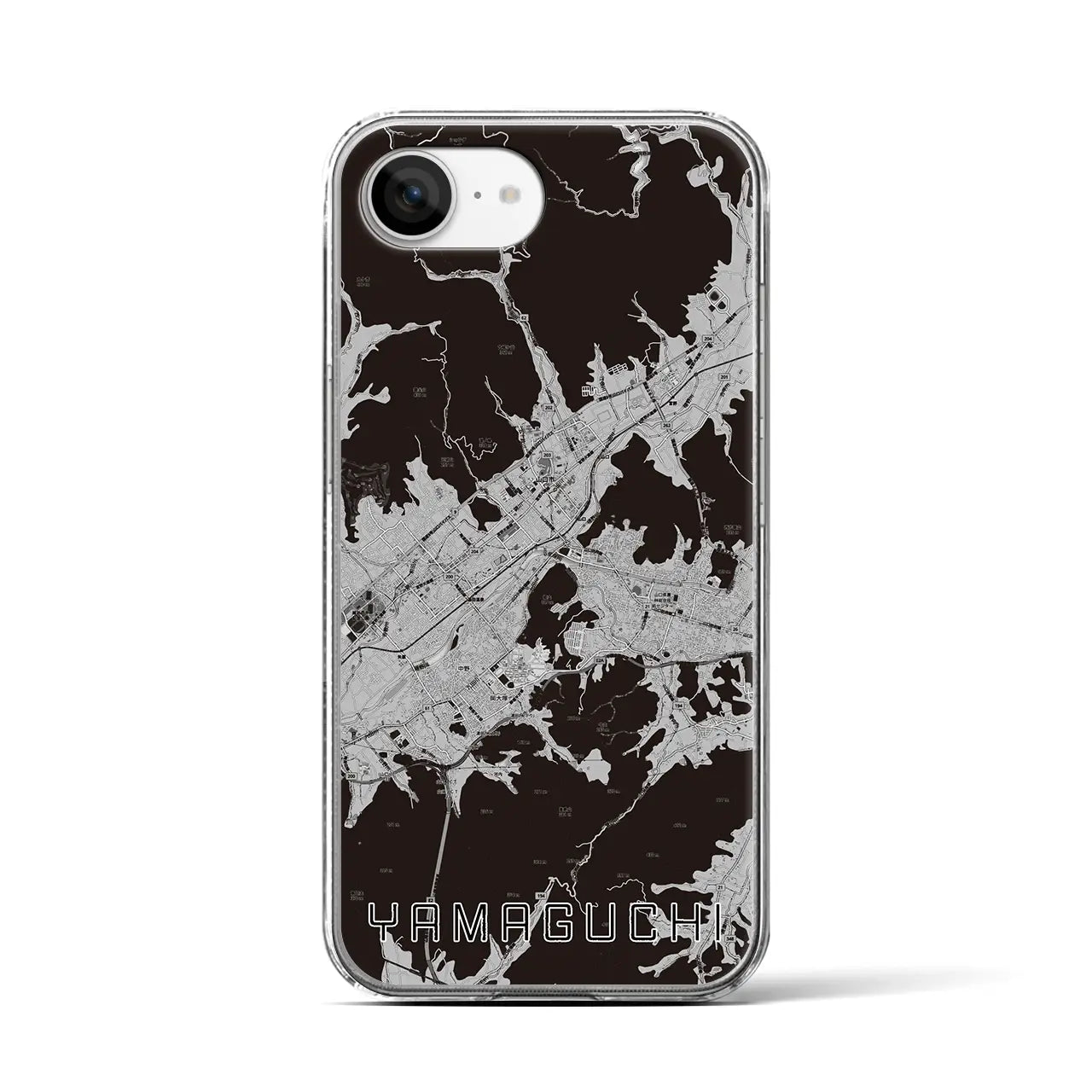 【山口(山口県)】地図柄iPhoneケース(クリアタイプ)