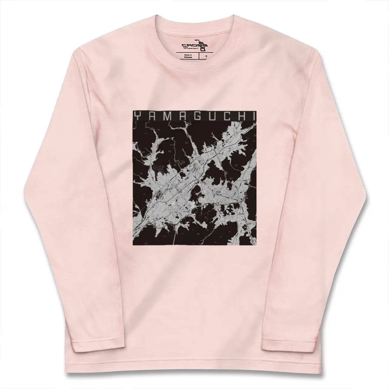 【山口(山口県)】地図柄ロングスリーブTシャツ