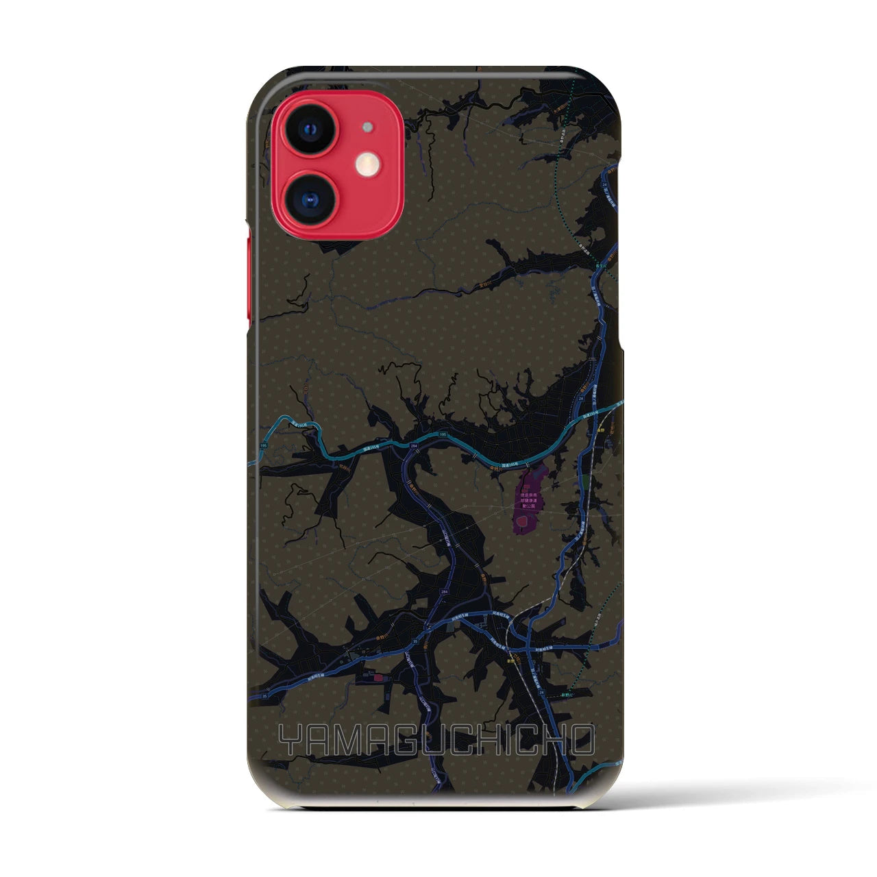 【山口町(徳島県)】地図柄iPhoneケース(バックカバータイプ)