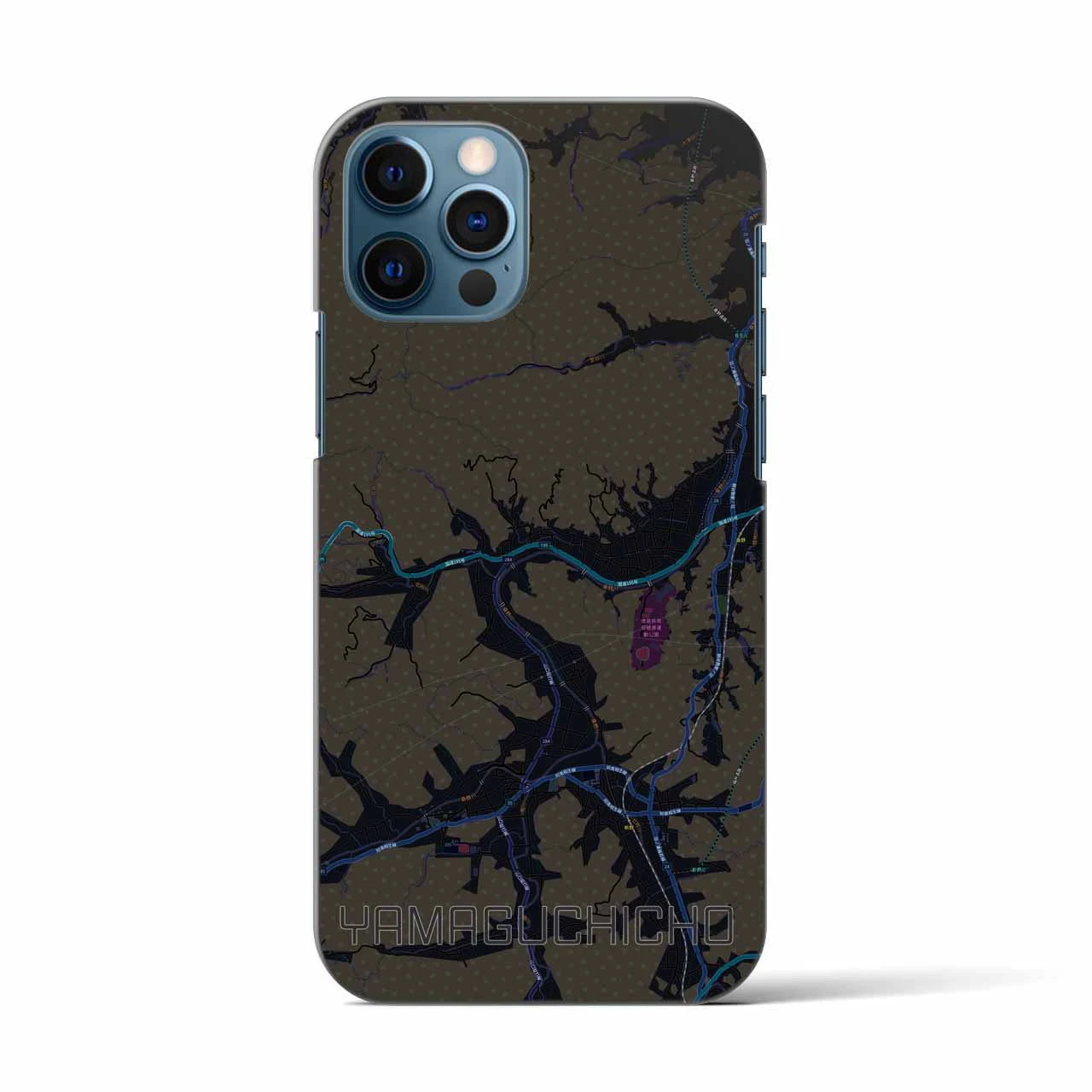 【山口町(徳島県)】地図柄iPhoneケース(バックカバータイプ)