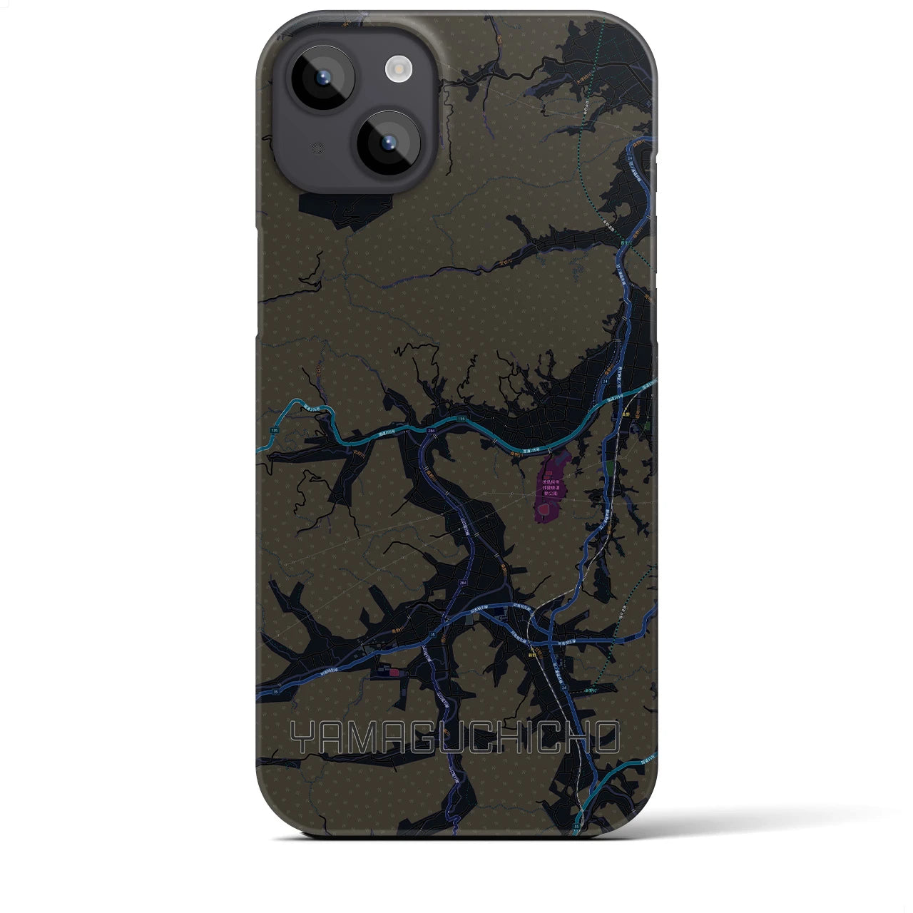 【山口町(徳島県)】地図柄iPhoneケース(バックカバータイプ)