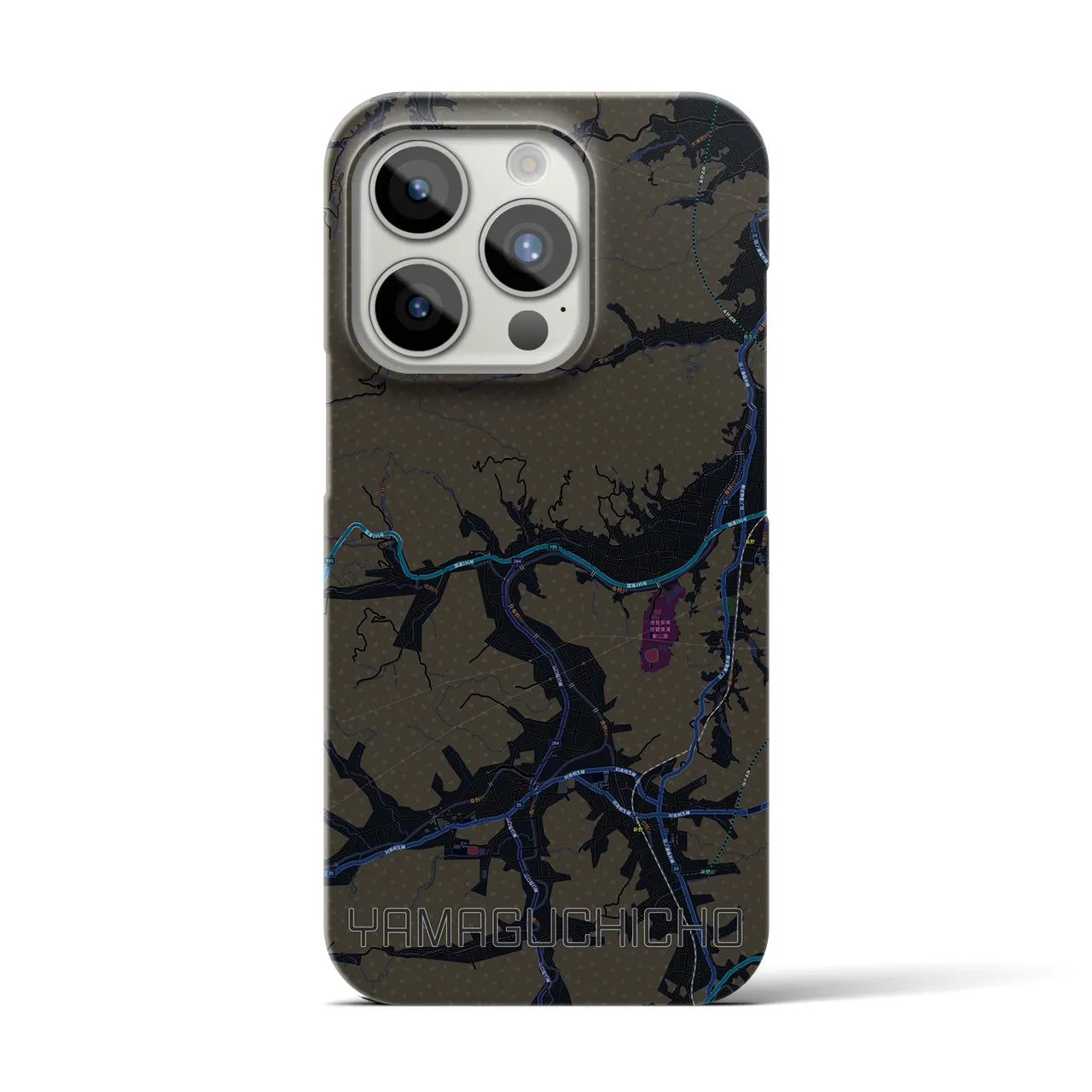【山口町(徳島県)】地図柄iPhoneケース(バックカバータイプ)