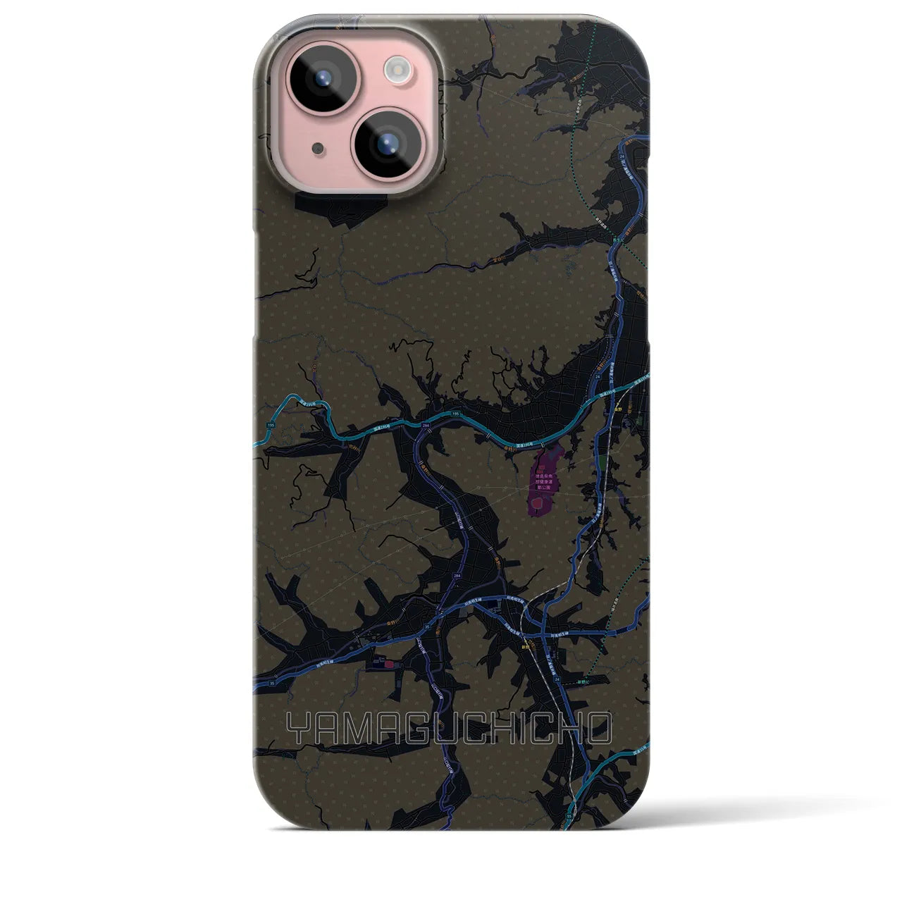 【山口町(徳島県)】地図柄iPhoneケース(バックカバータイプ)