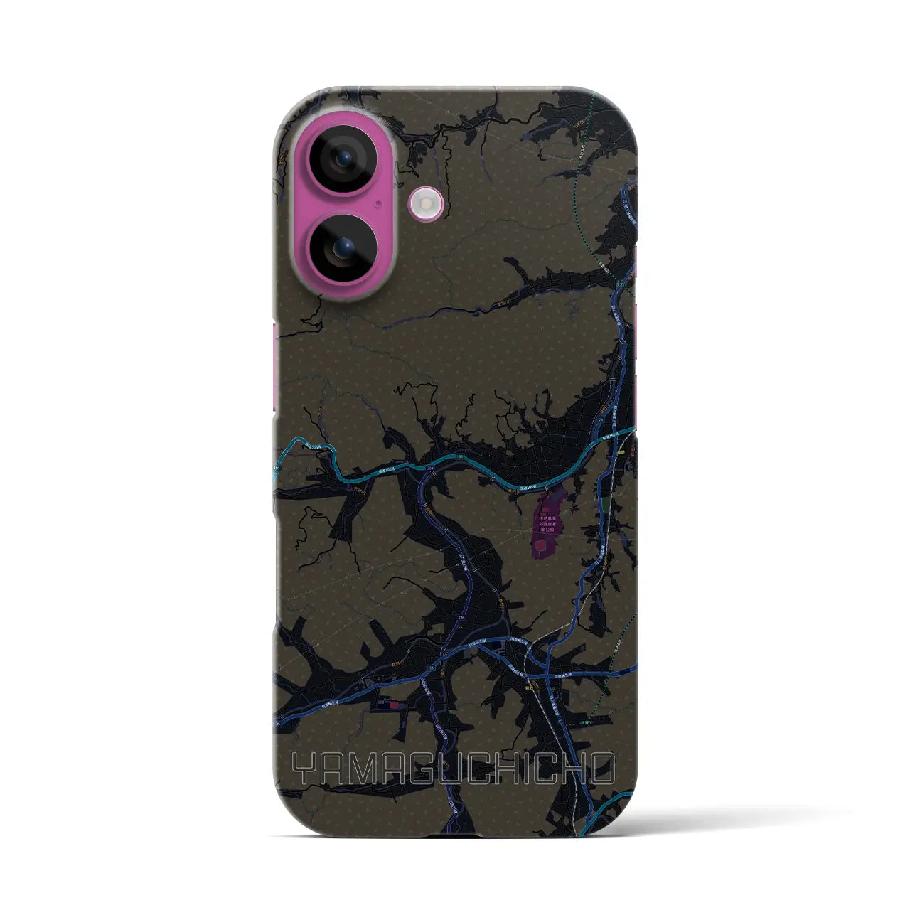 【山口町(徳島県)】地図柄iPhoneケース(バックカバータイプ)