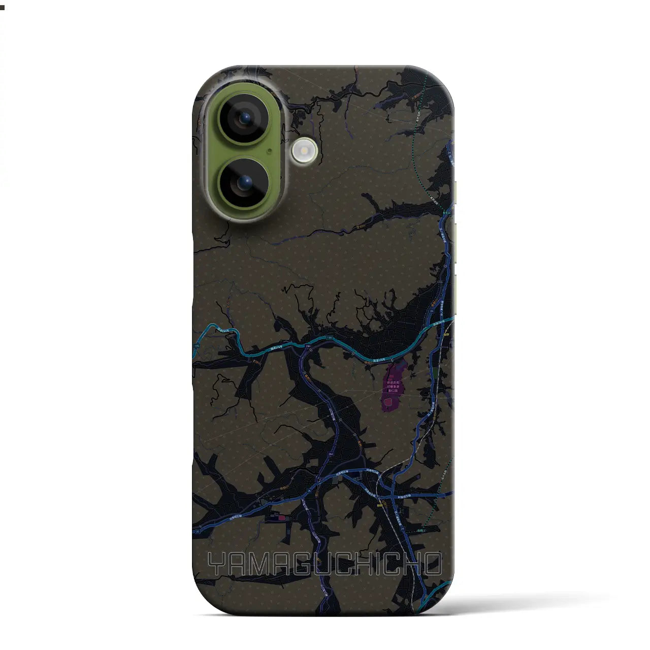 【山口町(徳島県)】地図柄iPhoneケース(バックカバータイプ)