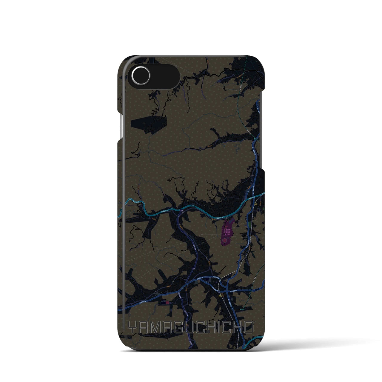 【山口町(徳島県)】地図柄iPhoneケース(バックカバータイプ)