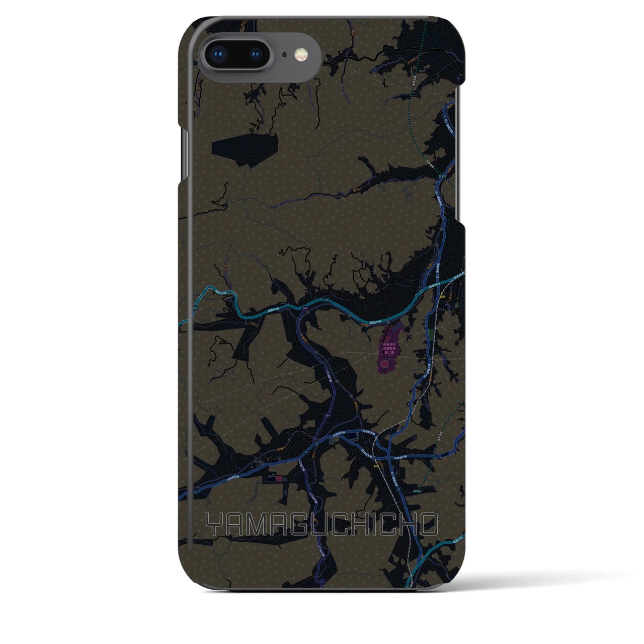【山口町(徳島県)】地図柄iPhoneケース(バックカバータイプ)