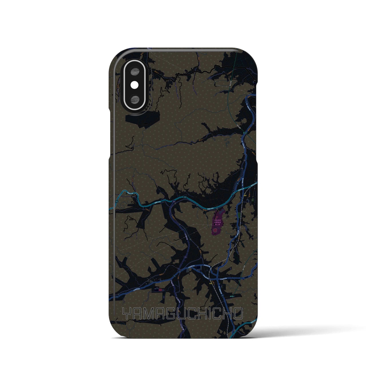 【山口町(徳島県)】地図柄iPhoneケース(バックカバータイプ)