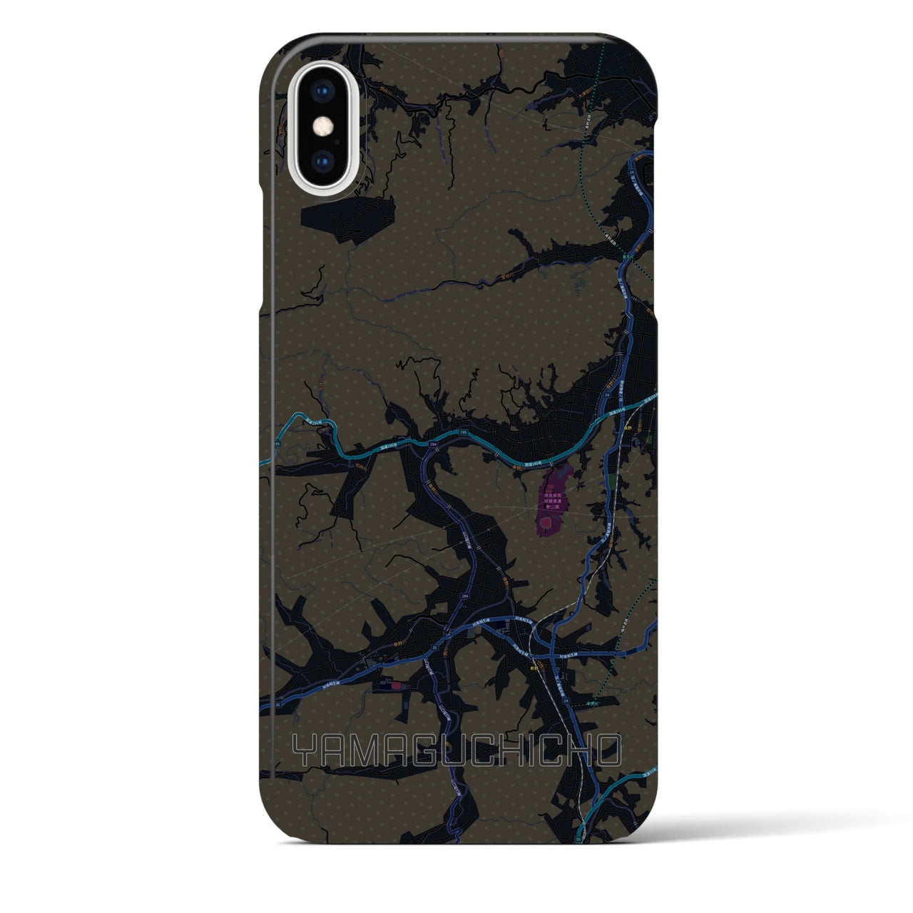 【山口町(徳島県)】地図柄iPhoneケース(バックカバータイプ)
