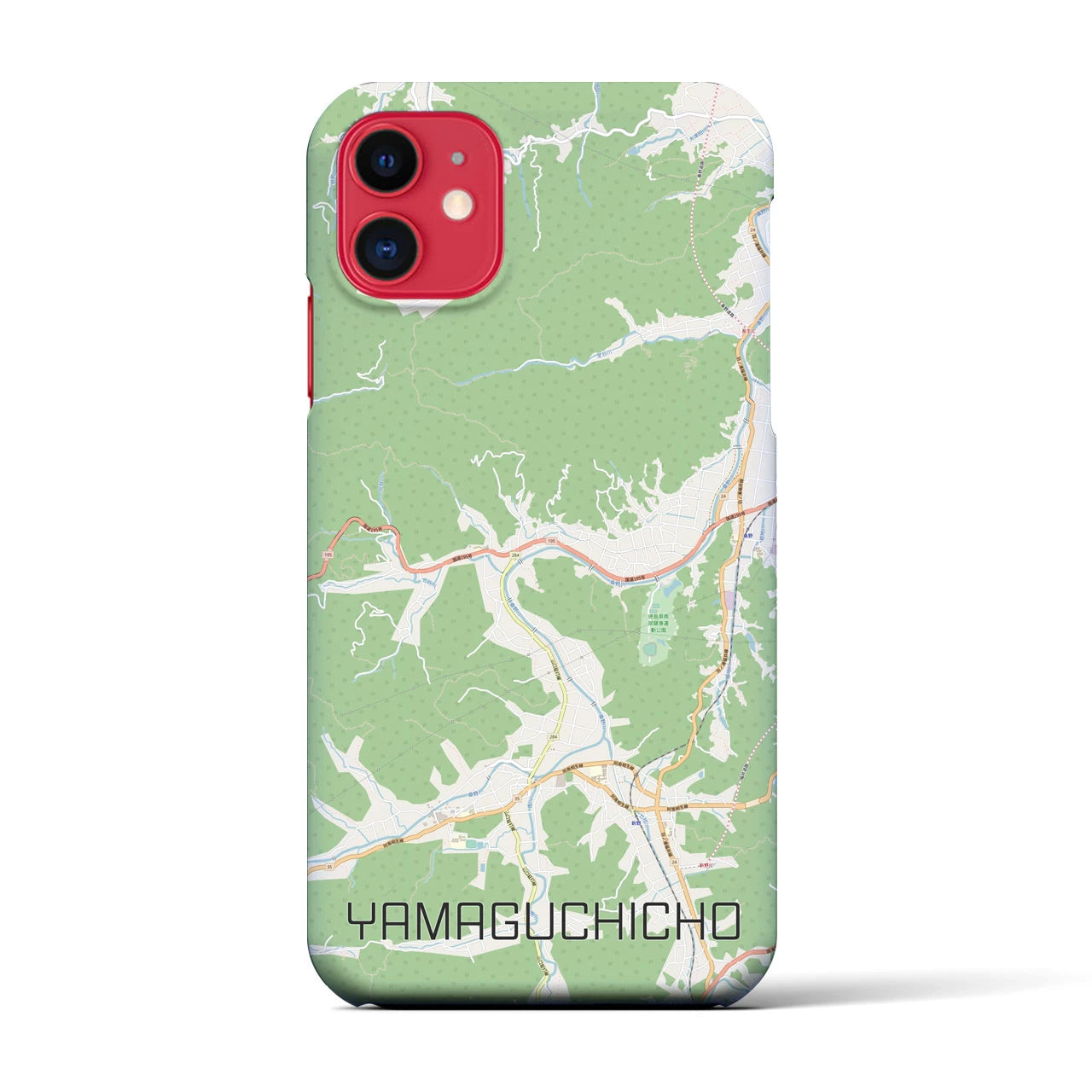 【山口町(徳島県)】地図柄iPhoneケース(バックカバータイプ)