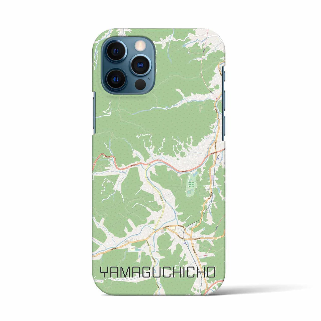 【山口町(徳島県)】地図柄iPhoneケース(バックカバータイプ)
