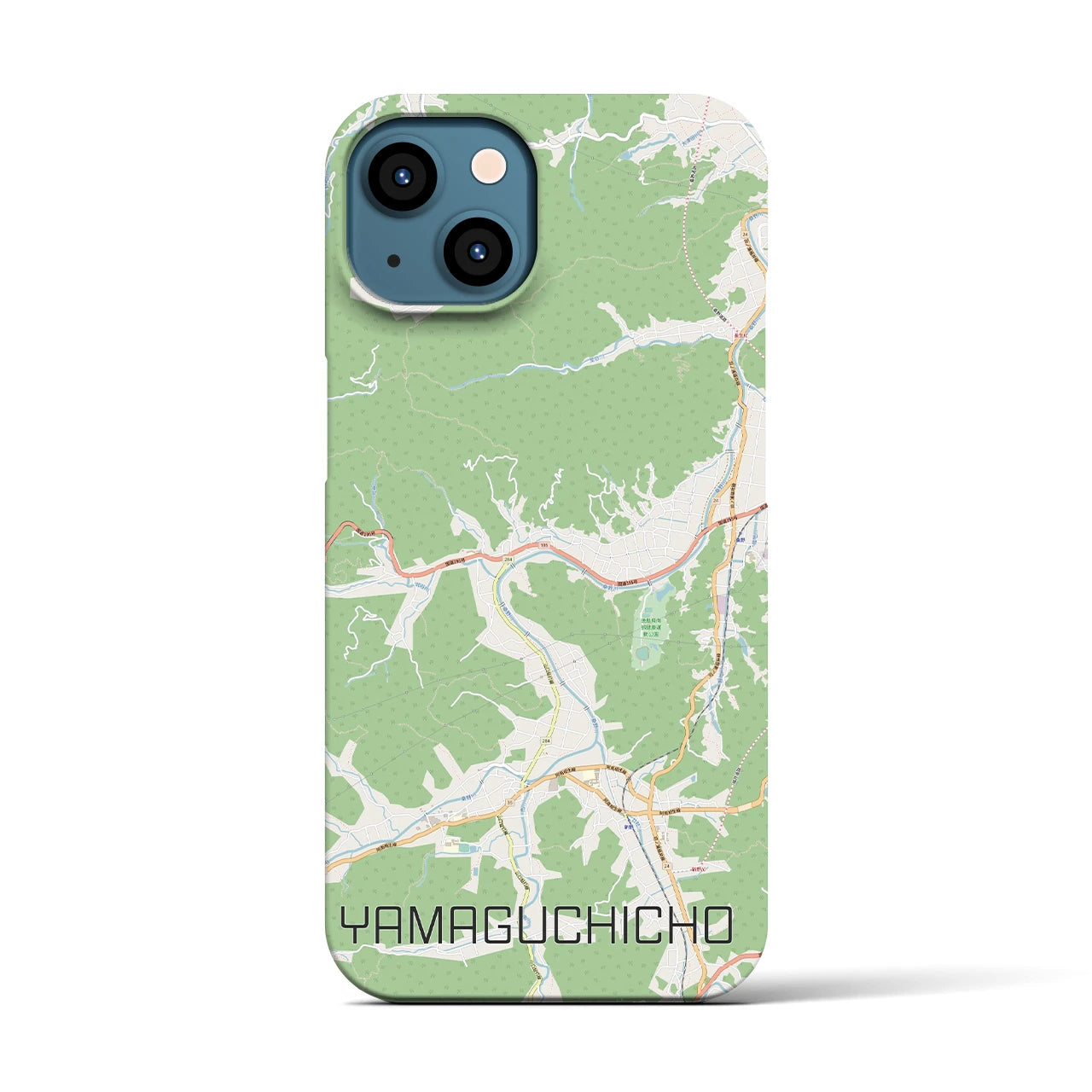 【山口町(徳島県)】地図柄iPhoneケース(バックカバータイプ)