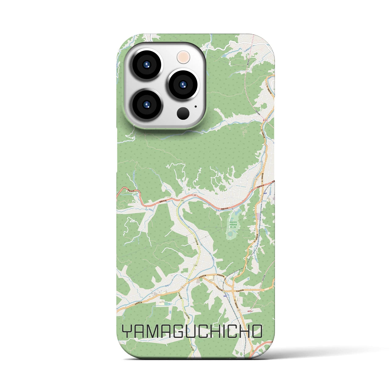 【山口町(徳島県)】地図柄iPhoneケース(バックカバータイプ)