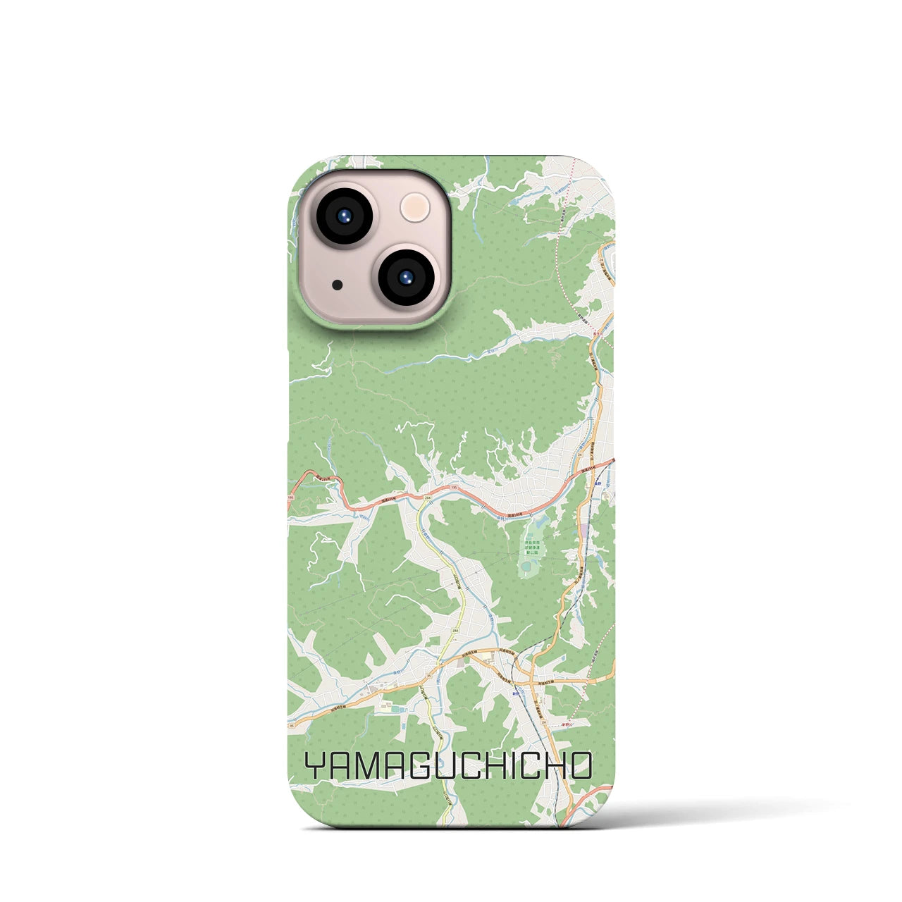 【山口町(徳島県)】地図柄iPhoneケース(バックカバータイプ)