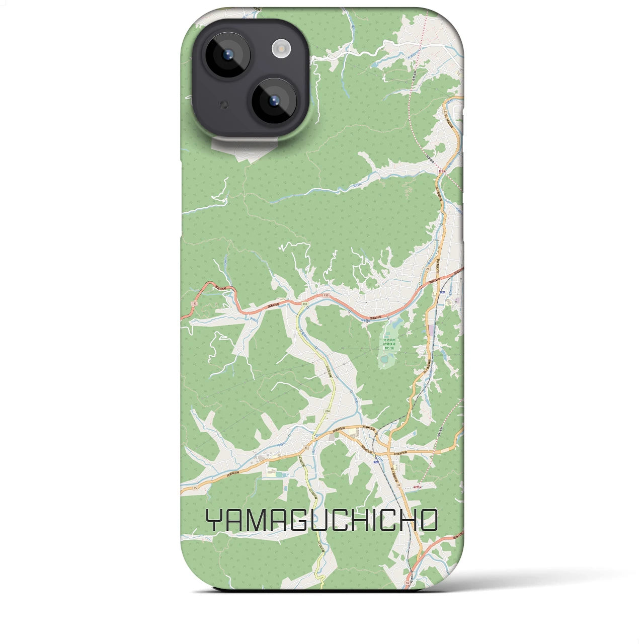 【山口町(徳島県)】地図柄iPhoneケース(バックカバータイプ)