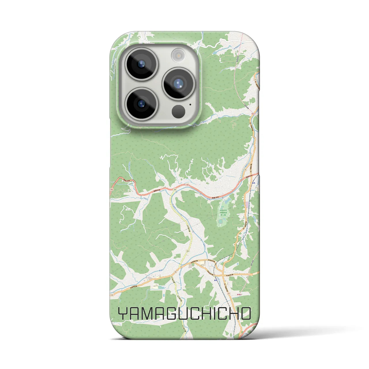 【山口町(徳島県)】地図柄iPhoneケース(バックカバータイプ)