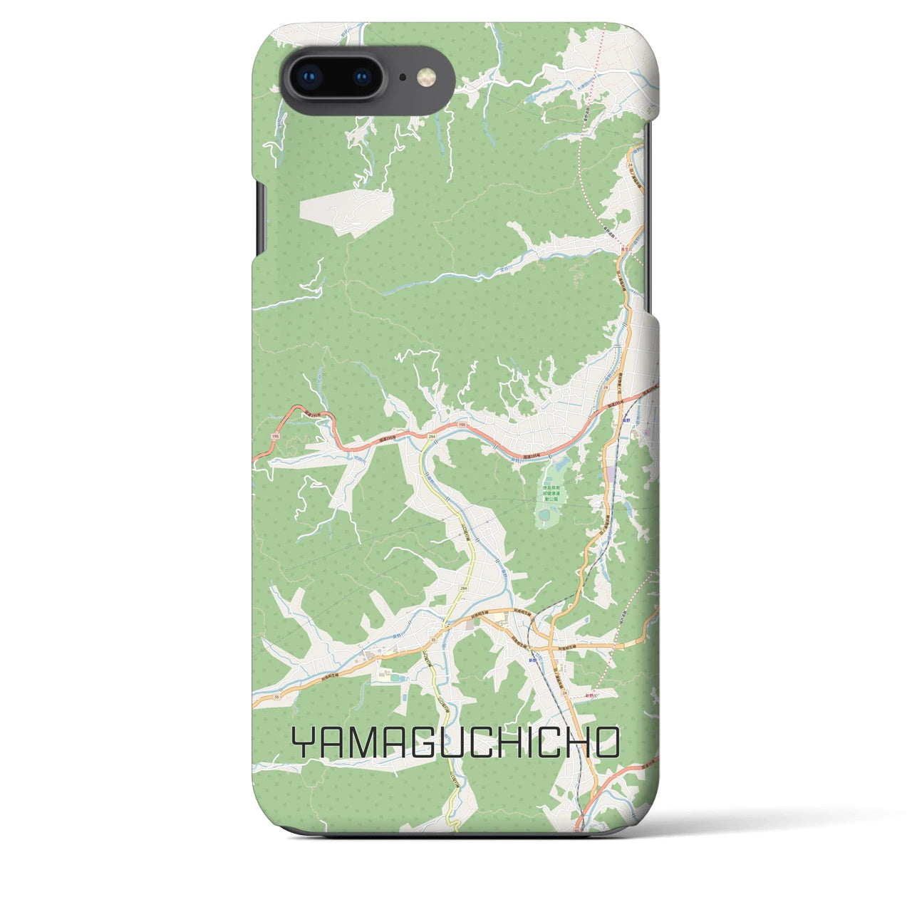 【山口町(徳島県)】地図柄iPhoneケース(バックカバータイプ)