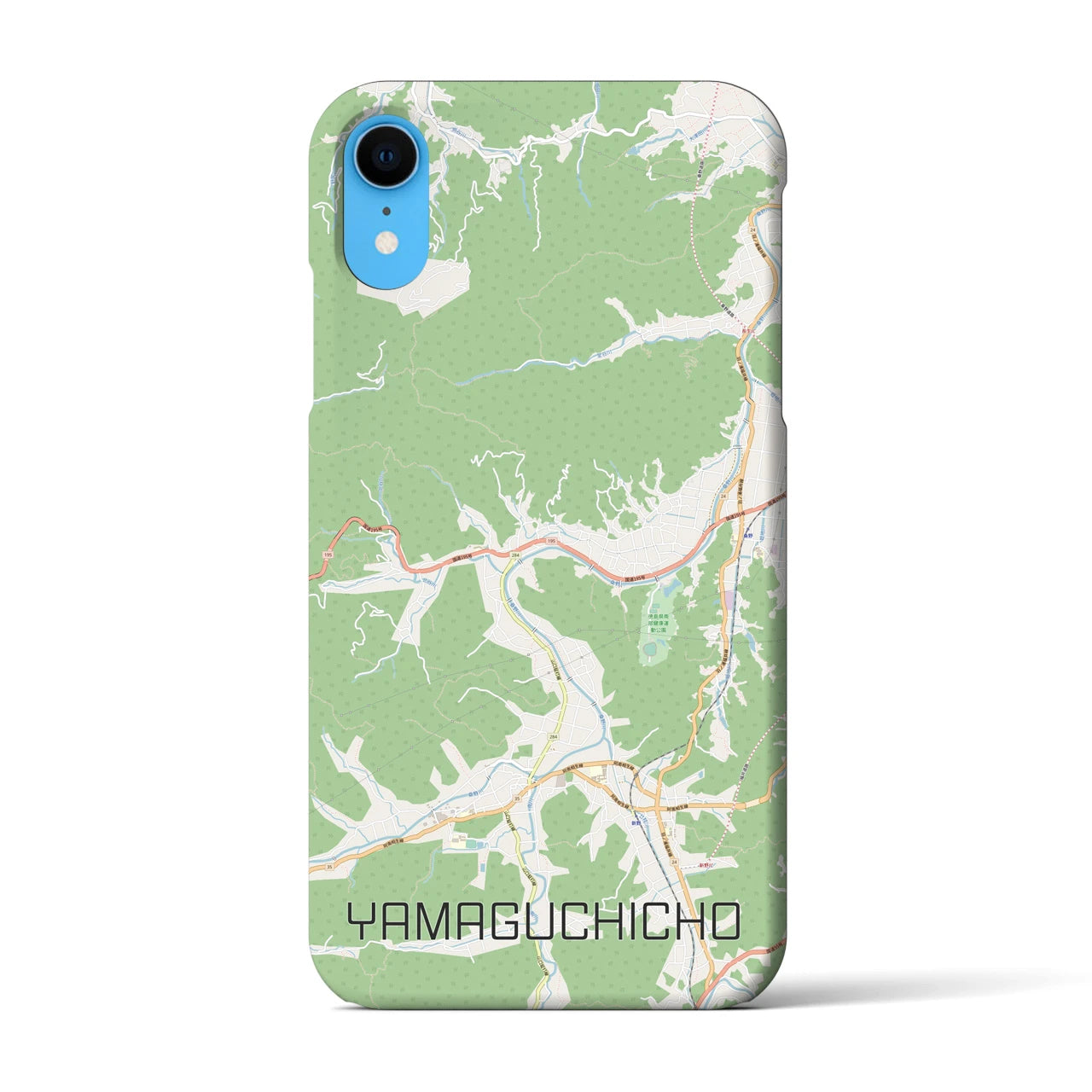 【山口町(徳島県)】地図柄iPhoneケース(バックカバータイプ)
