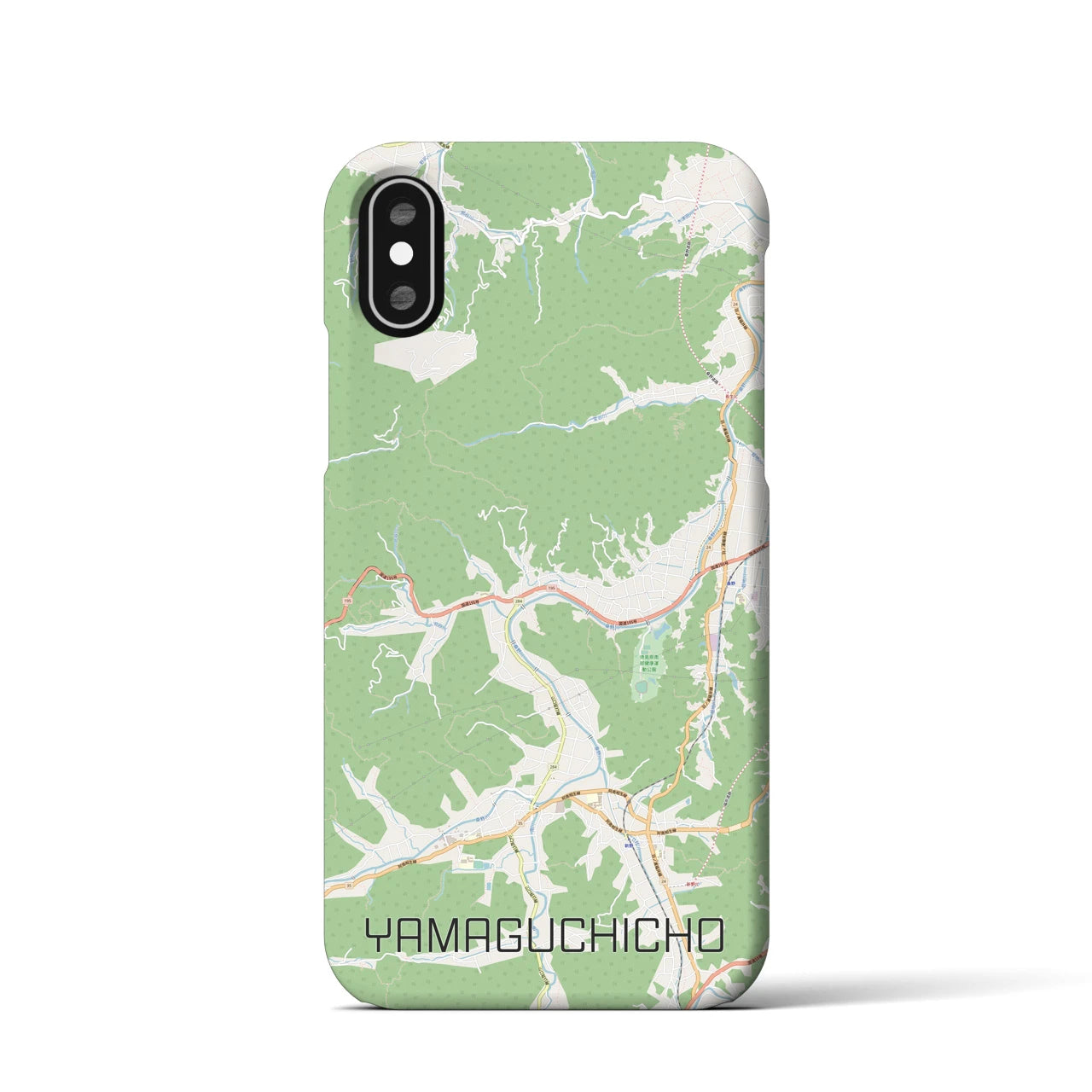 【山口町(徳島県)】地図柄iPhoneケース(バックカバータイプ)