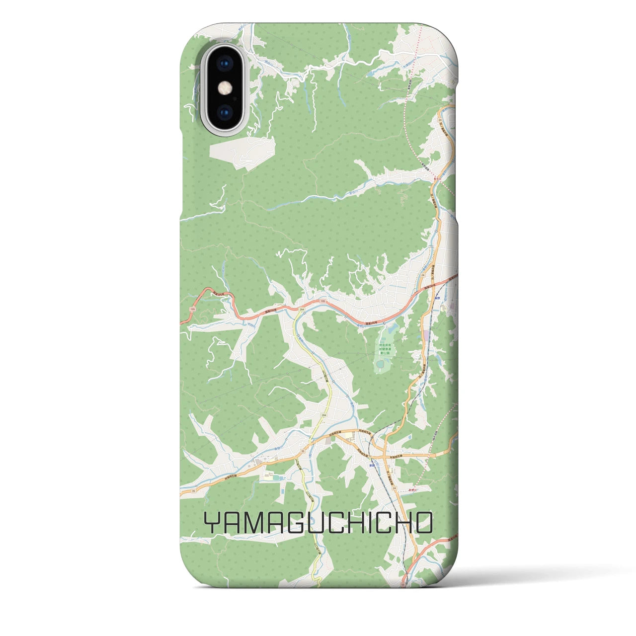 【山口町(徳島県)】地図柄iPhoneケース(バックカバータイプ)