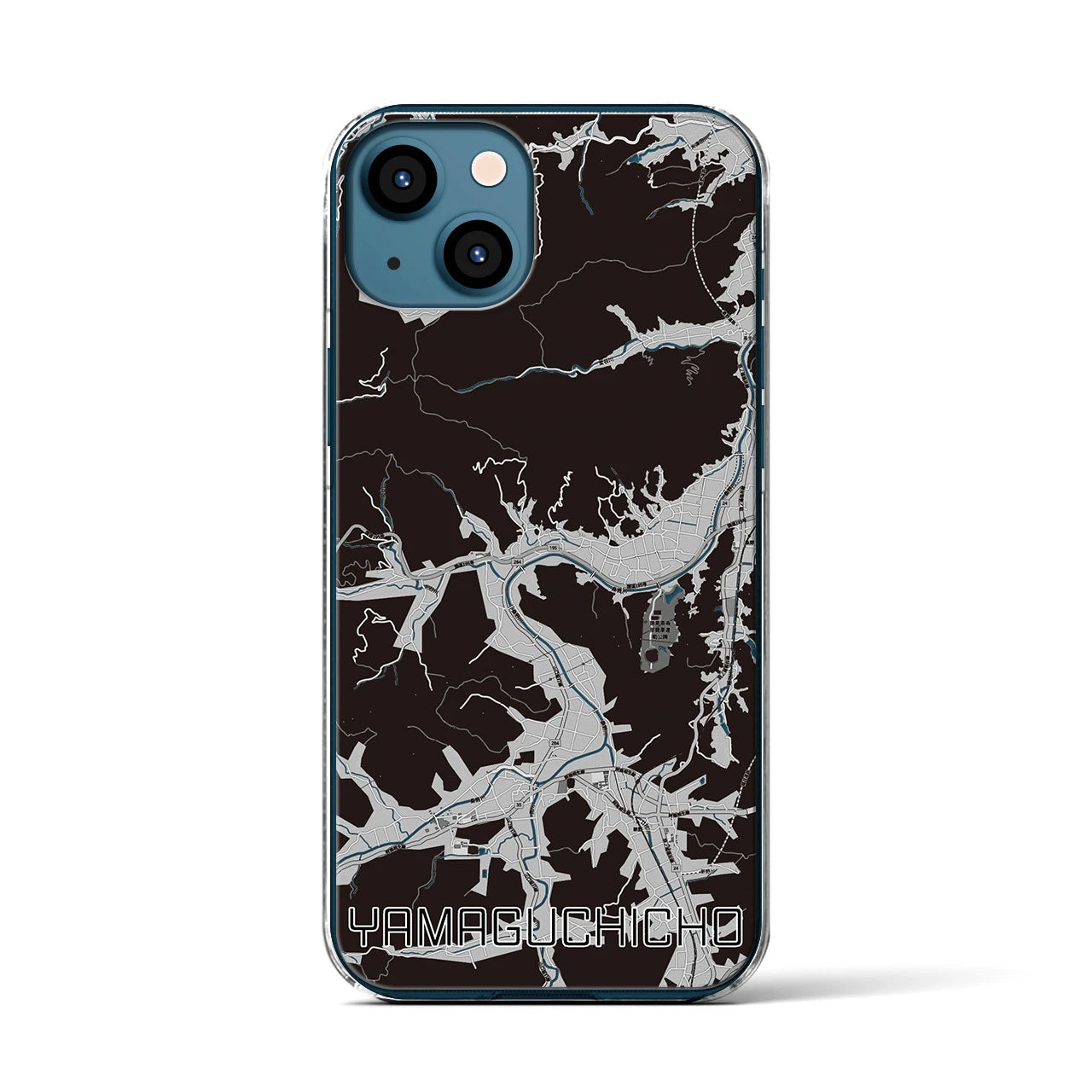 【山口町(徳島県)】地図柄iPhoneケース(クリアタイプ)