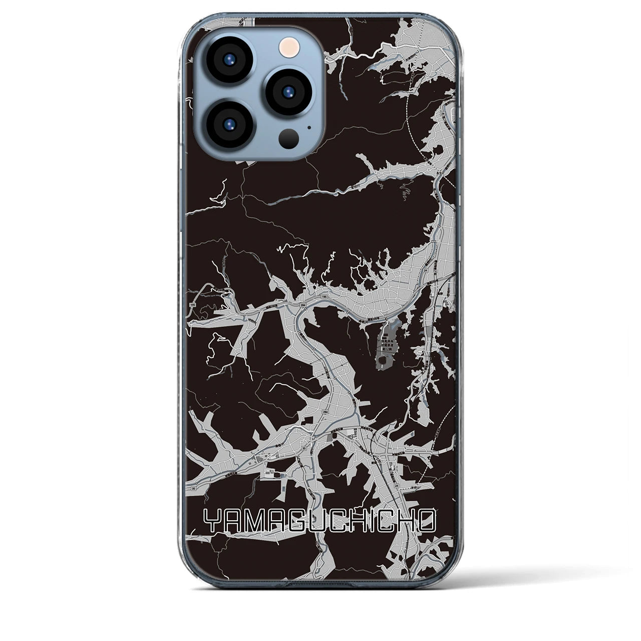 【山口町(徳島県)】地図柄iPhoneケース(クリアタイプ)