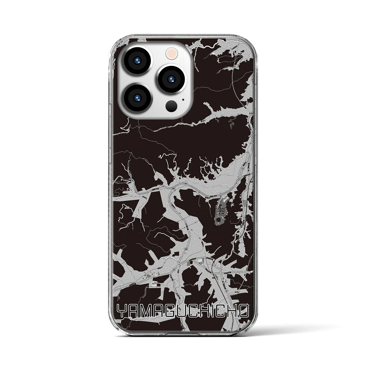 【山口町(徳島県)】地図柄iPhoneケース(クリアタイプ)
