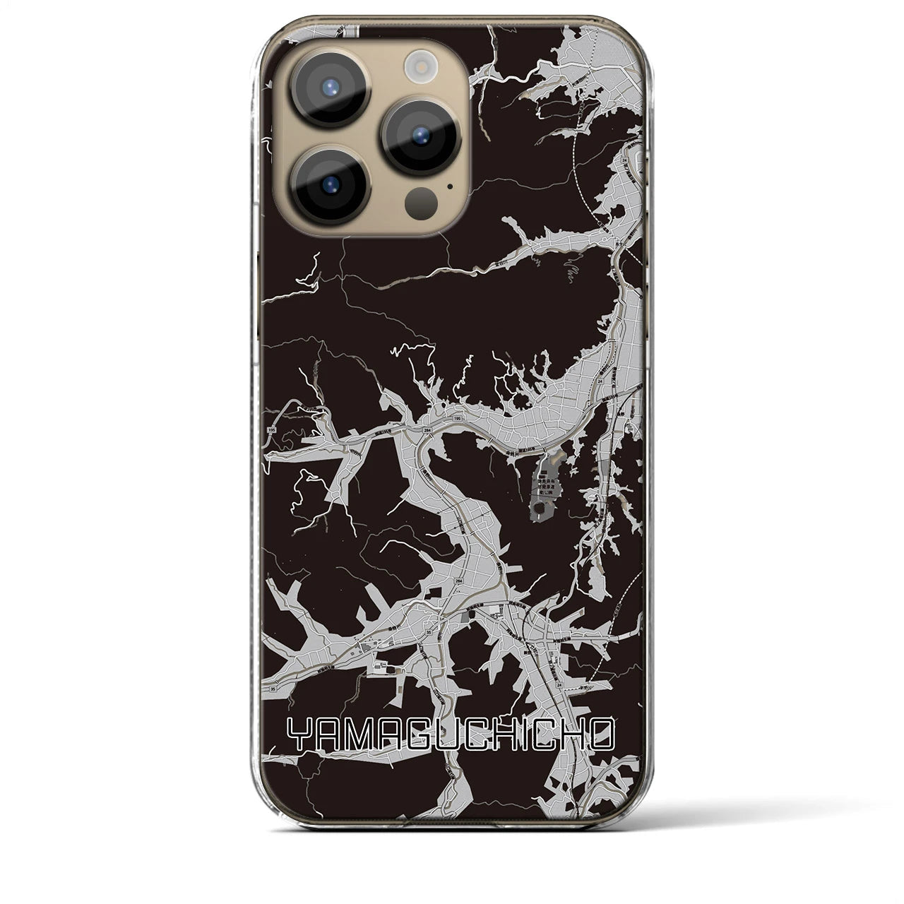 【山口町(徳島県)】地図柄iPhoneケース(クリアタイプ)