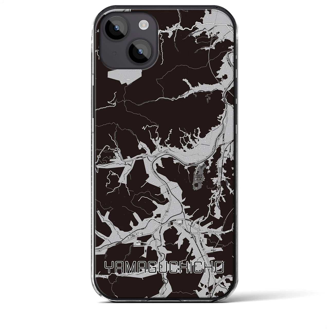 【山口町(徳島県)】地図柄iPhoneケース(クリアタイプ)