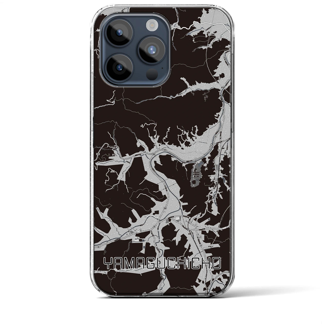 【山口町(徳島県)】地図柄iPhoneケース(クリアタイプ)