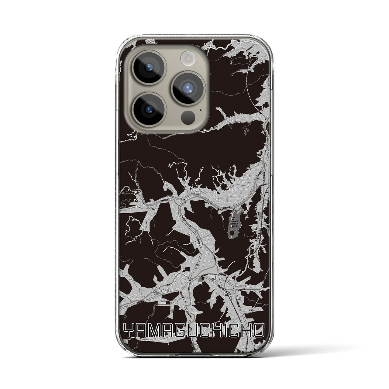 【山口町(徳島県)】地図柄iPhoneケース(クリアタイプ)