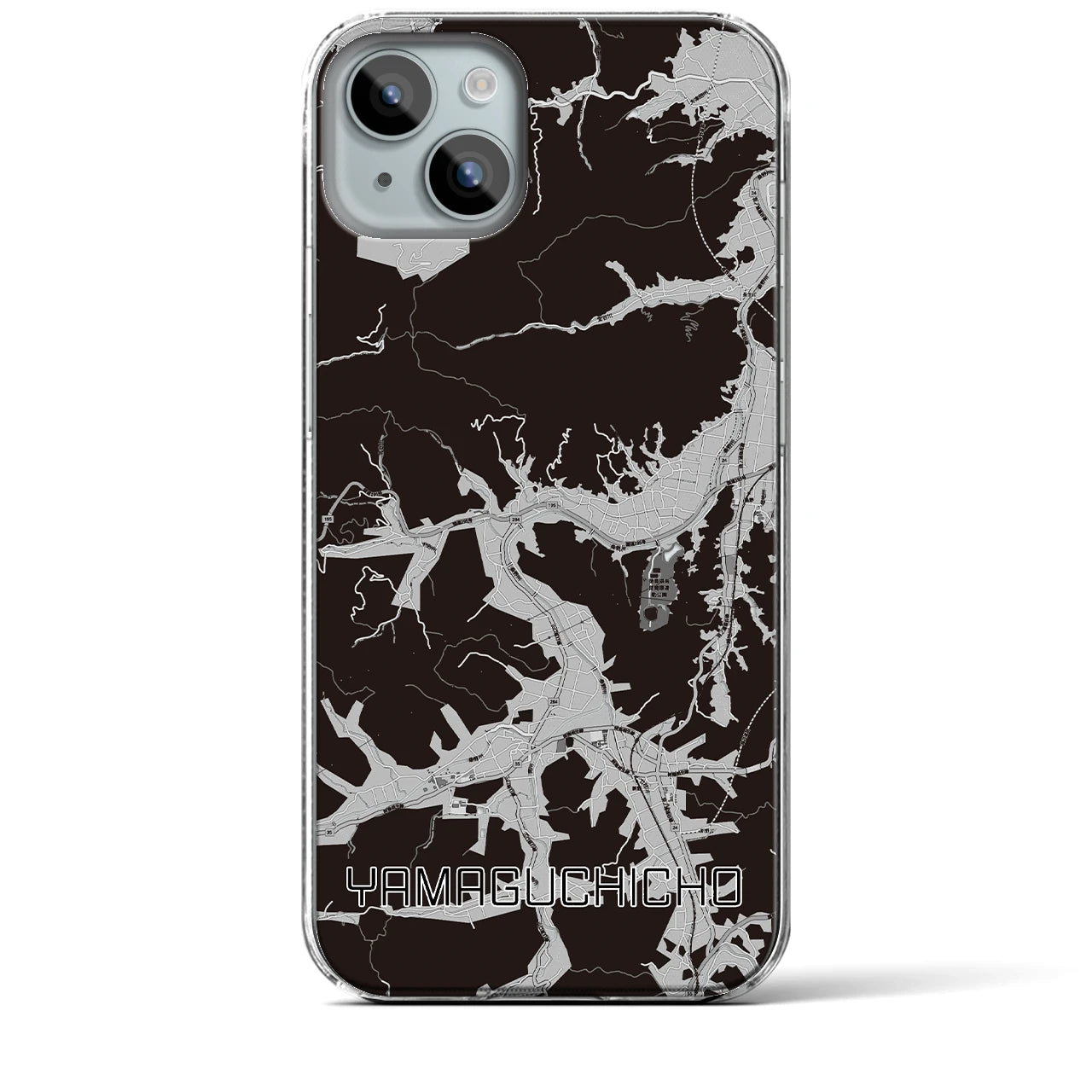 【山口町(徳島県)】地図柄iPhoneケース(クリアタイプ)